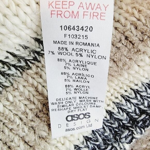 Asos Designs wool blend cardigan sweater medium - Picture 7 of 8